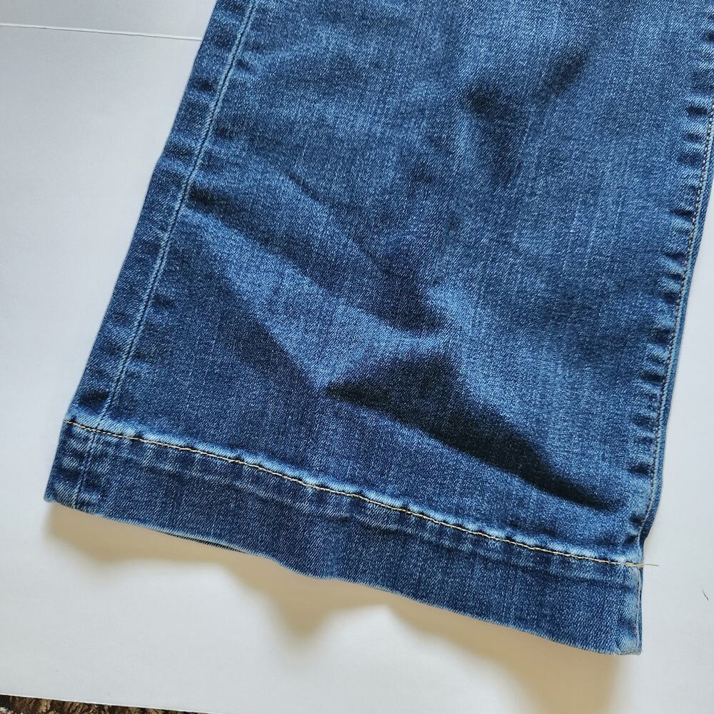 7 For All Mankind B(air) Dojo Jeans SZ 32 Bootcut Flare Stretch Blue Denim Pants - Picture 4 of 16